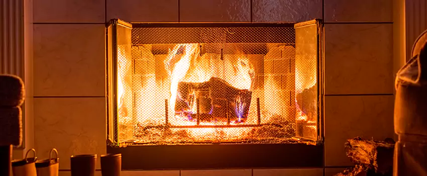 Mendota Hearth Landscape Fireplace Installation in Cranston, Rhode Island